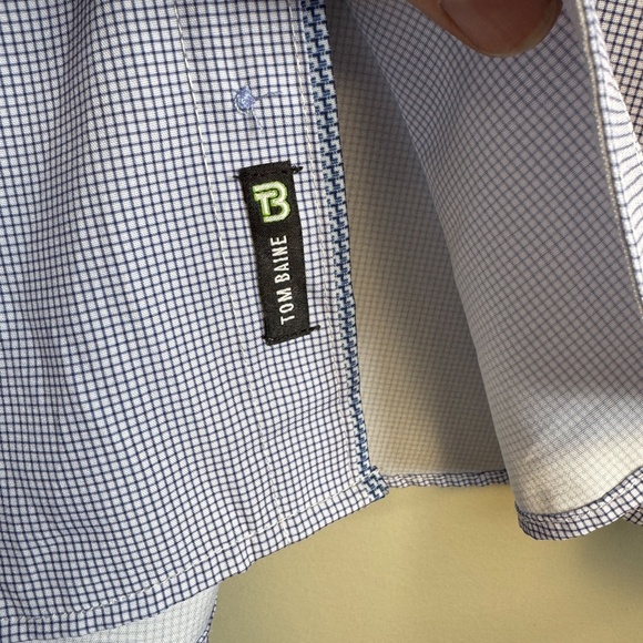 Tom Baine Performance Men's Lightweight Casual Dress Shirt Purple Graph Size XXL - Picture 6 of 15